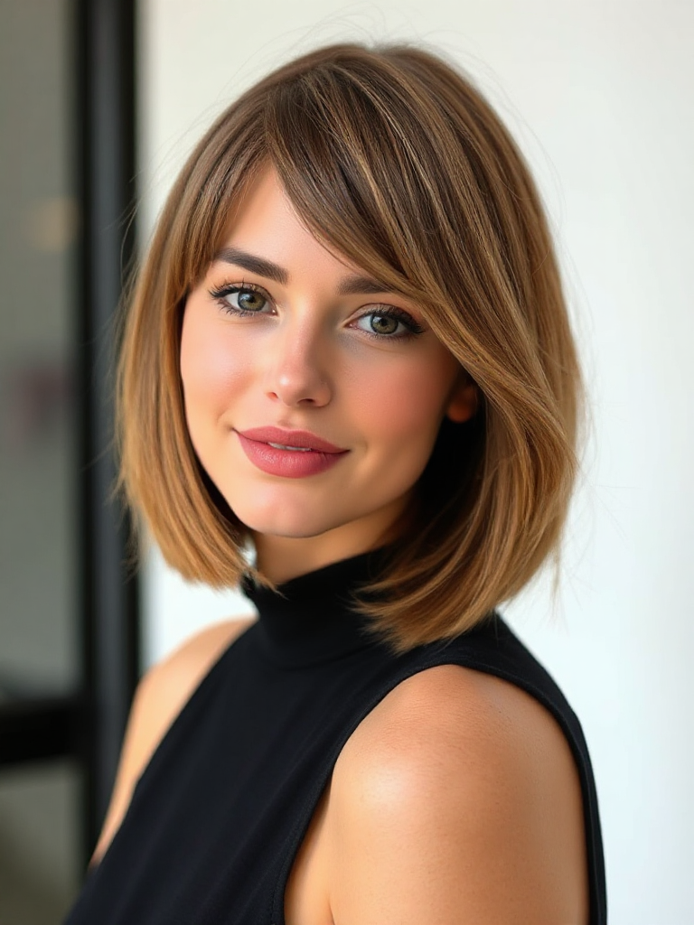 Short Haircuts with Side Bangs