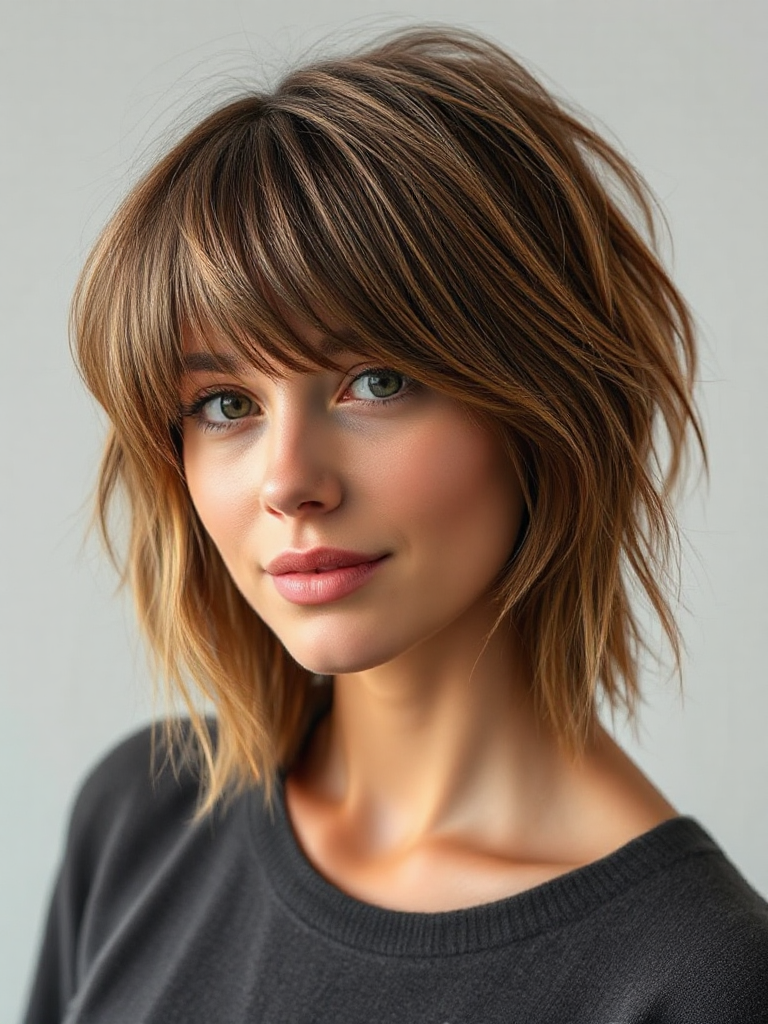 Short Haircuts with Side Bangs