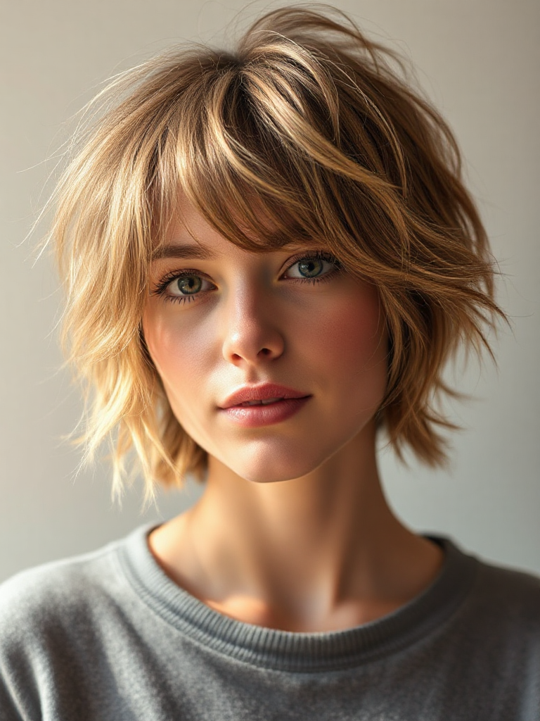 Short Haircuts with Side Bangs