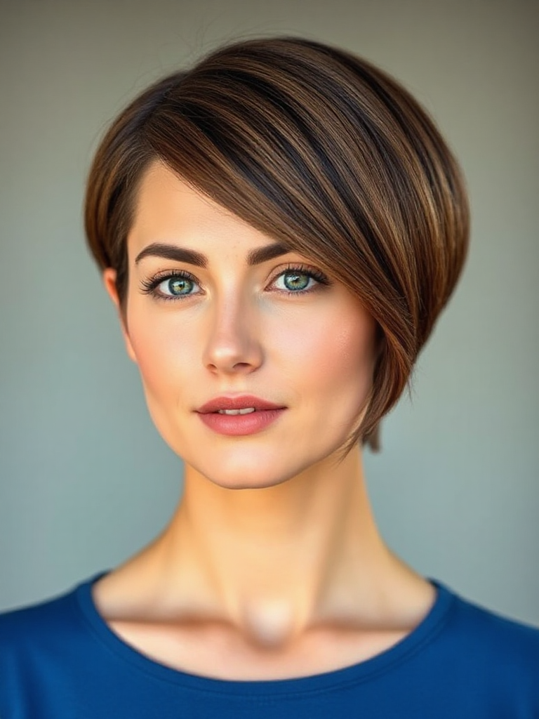 Short Haircuts with Side Bangs