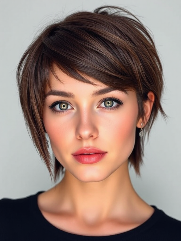 Short Haircuts with Side Bangs