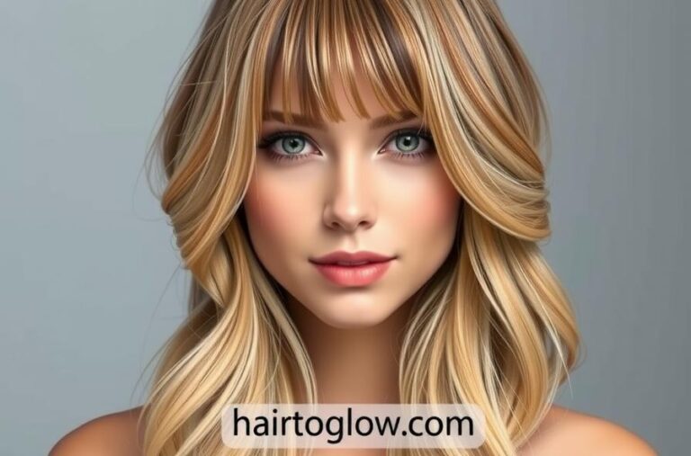 Shoulder-Length Hair with Curtain Bangs