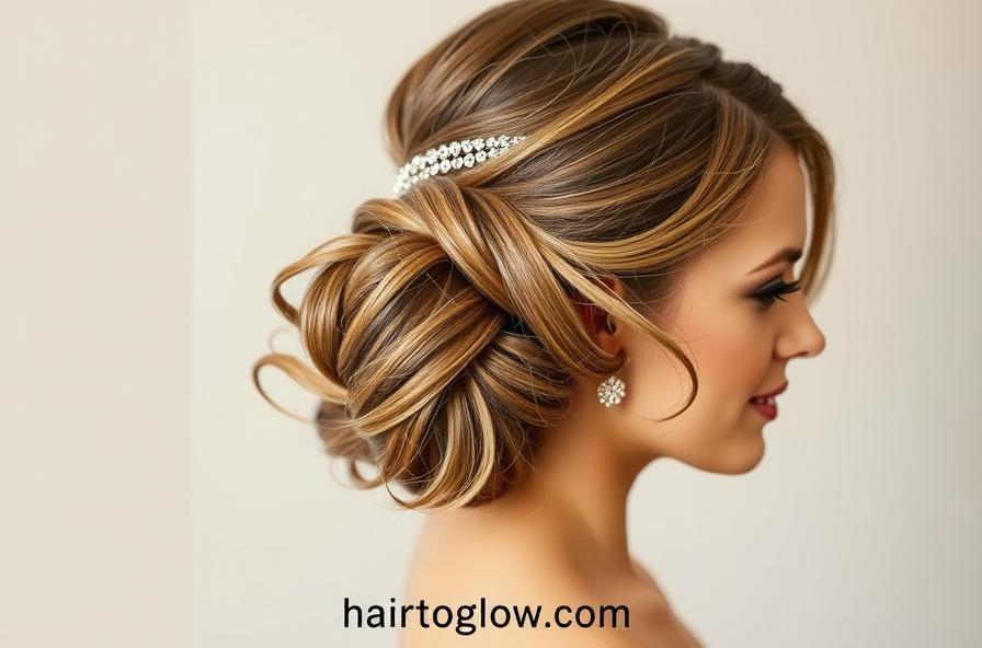 Low Bun Updo for Weddings