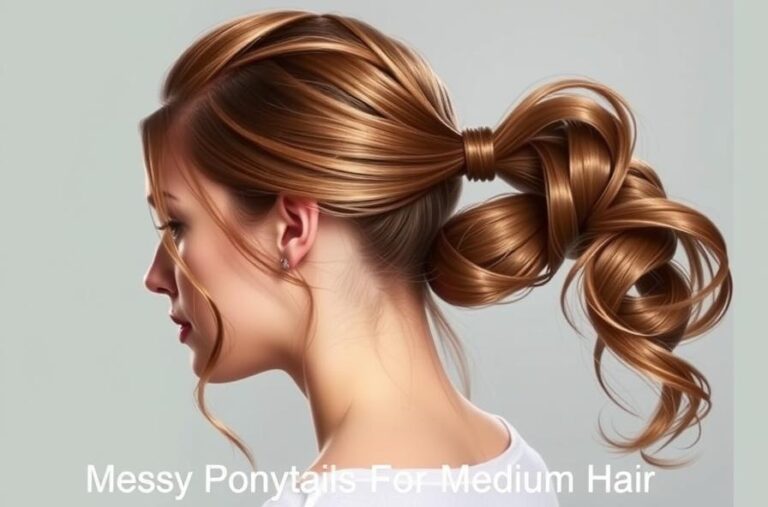 Messy Ponytail for Medium Hair