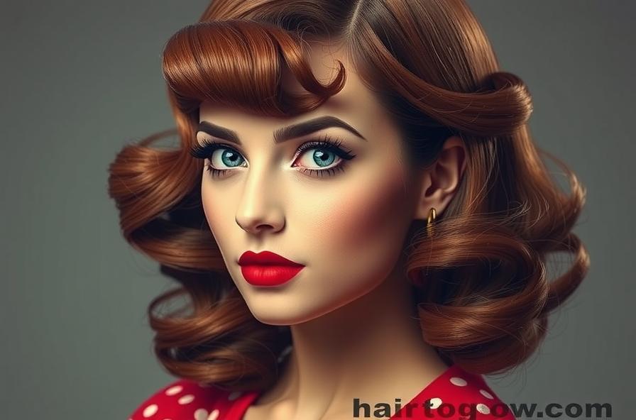 Vintage Pin-Up Hair with Bangs