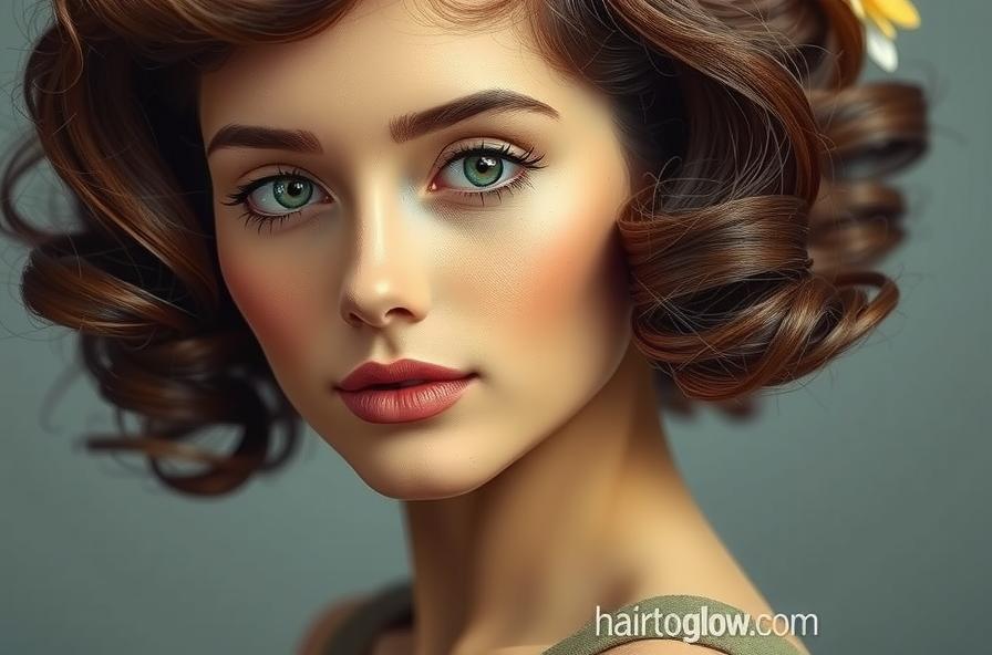 Vintage Curls with Side Part